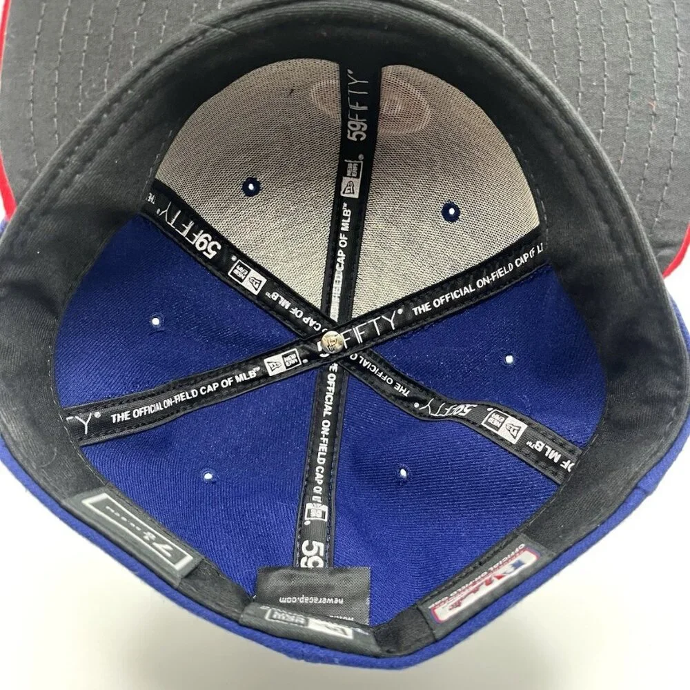 New Era 59fifty Philadelphia Phillies Red & Blue Fitted Cap Hat 7 1/8 MLB - Picture 8 of 10